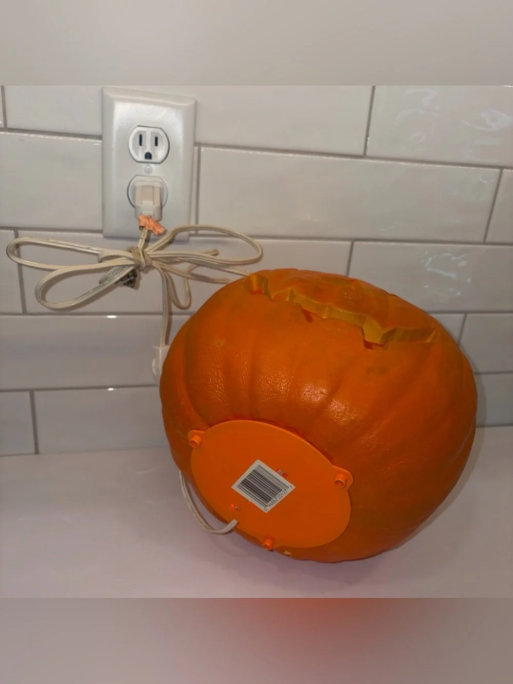 Vintage Trendmasters 1993 Light Up Pumpkin Jack O Lantern Halloween Foam Mold